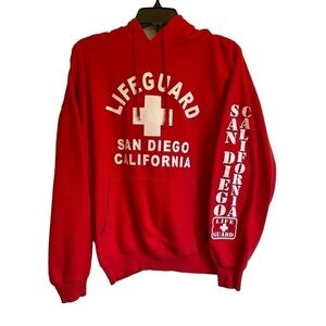 Cottonnet San Diego California Lifeguard Sweatshirt Hoodie Size Large